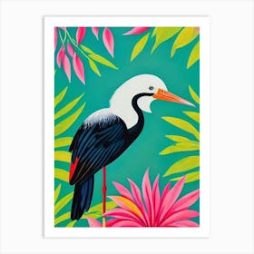 Stork 1 Tropical bird Art Print