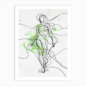 Drawing Of A Woman Art Print