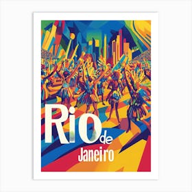 Aihrgdesign A 1970s Inspired Travel Poster For Rio De Janeiro Art Print