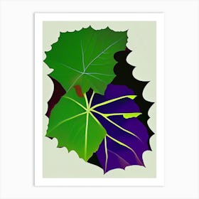 Wild Grape Leaf Vibrant Inspired Art Print