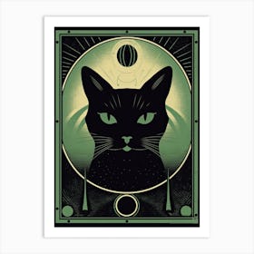 The Death, Black Cat Tarot Card 0 Art Print