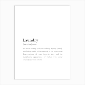 Laundry Funny Definition Art Print