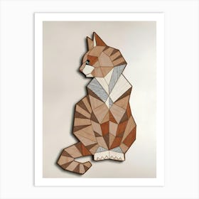 Geometric Cat 4 Art Print