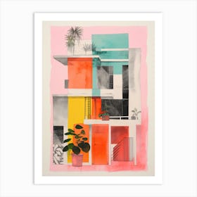 A House In Havana, Abstract Risograph Style 3 Art Print