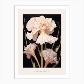 Flower Illustration Carnation Dianthus 6 Poster Art Print