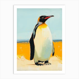 King Penguin Salisbury Plain Colour Block Painting 3 Art Print