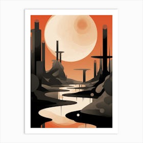 Dystopian Abstract Minimalist 9 Art Print