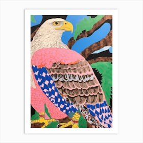 Maximalist Animal Painting Eagle 1 Art Print