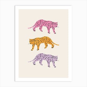 Three Leopards Art Print