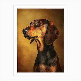 Dachshund Portrait. Generated AI. Art Print 1 Poster