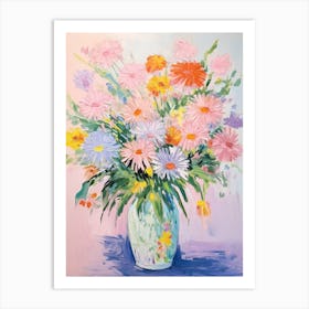 Flower Painting Fauvist Style Asters 3 Art Print