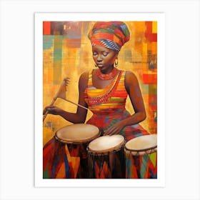 African Music Illustration  Art Print