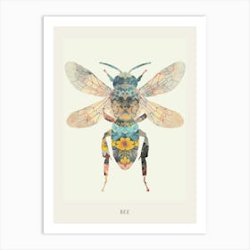 Colourful Insect Illustration Bee 15 Poster Art Print