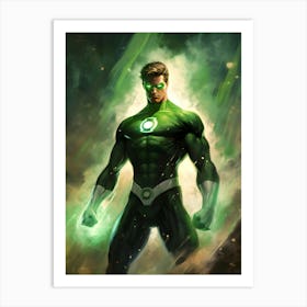 Green Lantern Painting Art Print