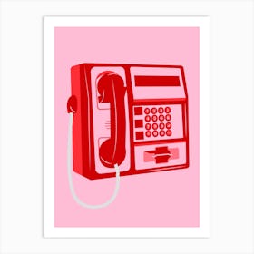 Pink phone Art Print