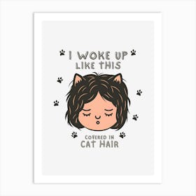 Purrfect Morning: Whiskers and Winks Art Print