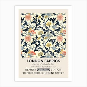Poster Petalgrove London Fabrics Floral Pattern 2 Art Print