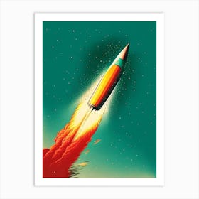 Comet Vintage Sketch Space Art Print