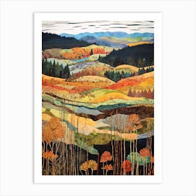 Autumn National Park Painting Black Forest National Park Germany 1 Art Print