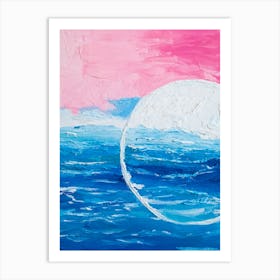 Moon In The Ocean Art Print