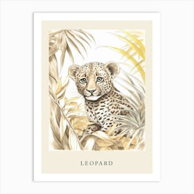 Beatrix Potter Inspired  Animal Watercolour Leopard 2 Art Print
