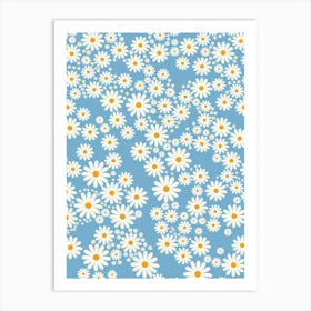 Daisy Garden | 02 - Blue Art Print