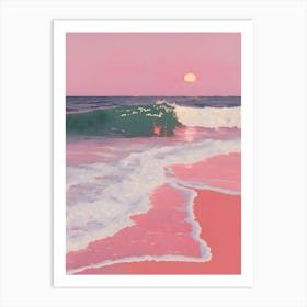 Pink Beach Sunset Art Print