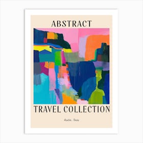 Abstract Travel Collection Poster Austin Texas 1 Art Print