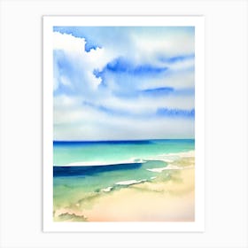 Putty Beach, Australia Watercolour Art Print