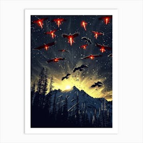 Aliens In The Sky Art Print