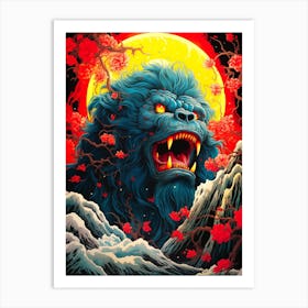 Samurai Gorilla Art Print