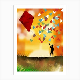 The Red Kite Art Print