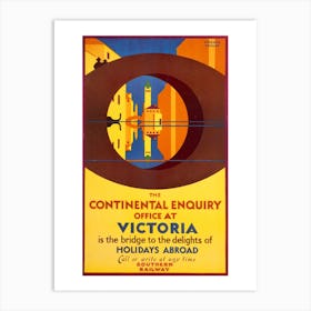 The Continental Enquiry Office At Victoria Art Print