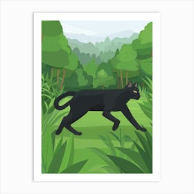 Black Panther In The Forest Art Print