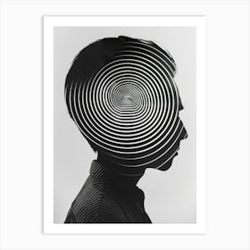 Black And White Portrait Of A Man Art Print