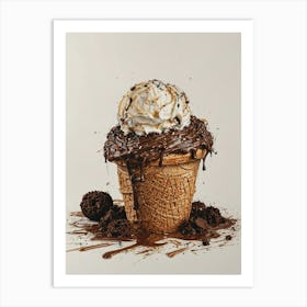 Ice Cream Cone 25 Art Print