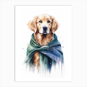 Golden Retriever Dog As A Jedi 2 Art Print