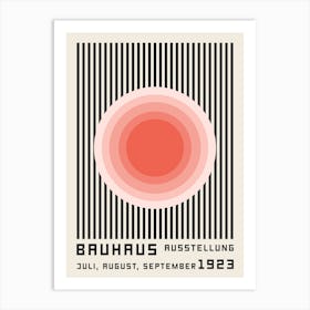 Orange Bauhaus Geometric Affiche