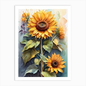 Cute Sunflowers Art Print