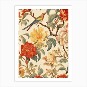 Floral Wallpaper 157 Art Print