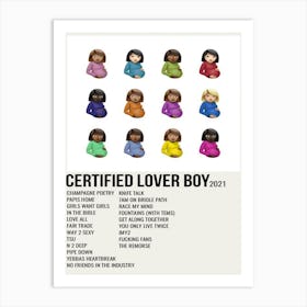 Certified Lover Boy 2021 Poster 3 Art Print