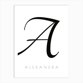 Alexandra Typography Name Initial Word Art Print