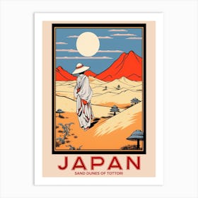Sand Dunes Of Tottori, Visit Japan Vintage Travel Art 1 Art Print