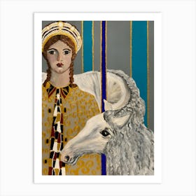 Angel And Sheep Art Print