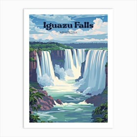 Iguazu Falls Argentina Summer Travel Art Art Print