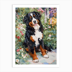 Bernese Mountain Dog Acrylic Painting 2 Art Print