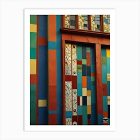 Colorful Tiled Building Art Print