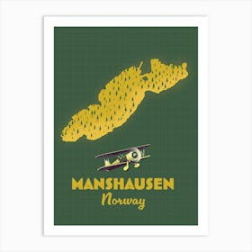 Manasseen Norway Map Art Print