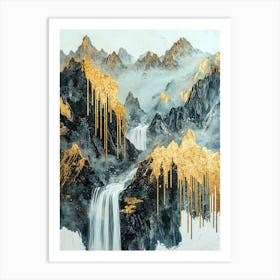 Table Mountain Golden Peaks - Timeless Elegance Art Print