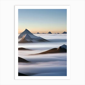 Alluring Fog In The Mountains Art Print